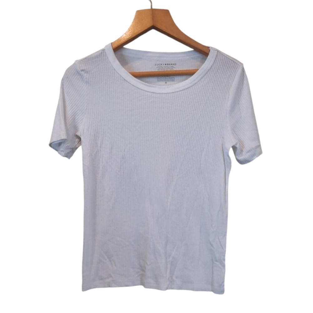 Lucky Brand White ribbed tee